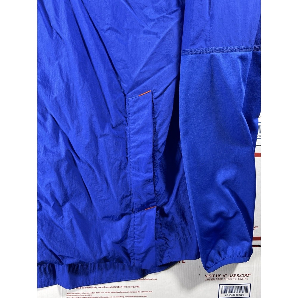 Nike Team Windbreaker Jacket Mens L Blue 1/4 Zip Hoodie Lightweight Knicks Gator - Picture 3 of 7